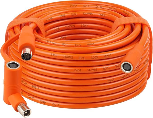 MOOKEERF 14AWG DC 8mm Extension Cable for Solar Panel 50FT,DC7909 Solar Panel Cable Female to Male with DC8020 Male Adapter Compatible with Aker,GZ Yeti,BLUETT,Jackery Portable Power Station - 50 Foot