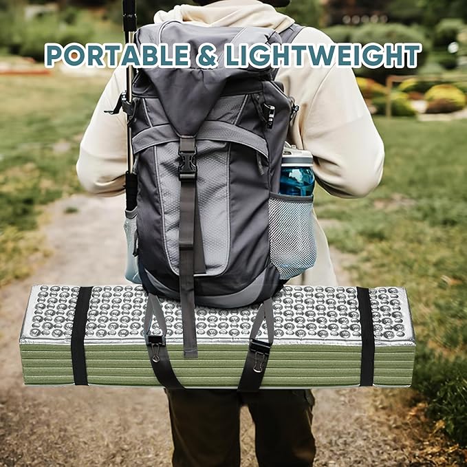 Ultralight Foam Sleeping Pad, Waterproof Closed Cell Foam Pad for Superior Insulation, Folding Sleeping Mat for Compact Storage, Foldable and Portable for Hiking and Camping