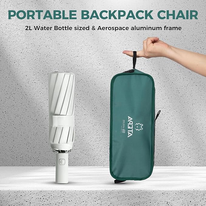 ATEPA UFO3.0 Ultralight Backpacking Chair, 330 lbs Heavy-Duty Aerospace Aluminum Folding Camp Chair with Hexagon Ergonomic Seat Anti-Sink Feet, Compact Portable Outdoor Gear for Hiking, Fishing 2 Pack