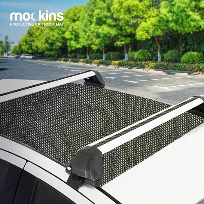 Mockins 43" x 39" Anti Slip Mat for Car Roof Cargo | Non-Skid PVC Foam Soft Roof Rack Pads | Automotive Roof Mat & Cargo Liner for SUV Car Truck & Van | Customizable Multifunctional Anti Slip Car Mat