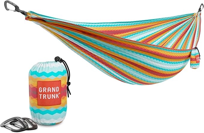Grand Trunk TrunkTech Double Hammock | Ultra-Strong & Lightweight | 11 ft Hammock with Ripstop Nylon | 500 lb Capacity | Fast-Drying & Weather-Resistant | Bluu Nile