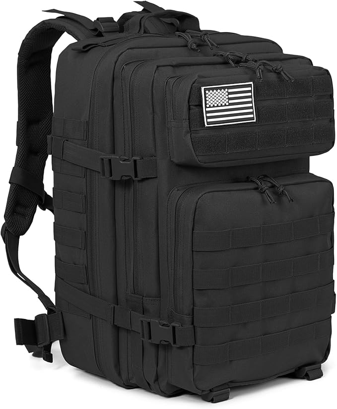QT&QY 45L Military Tactical Backpacks Molle Army Assault Pack 3 Day Bug Out Bag Hiking Treeking Rucksack…