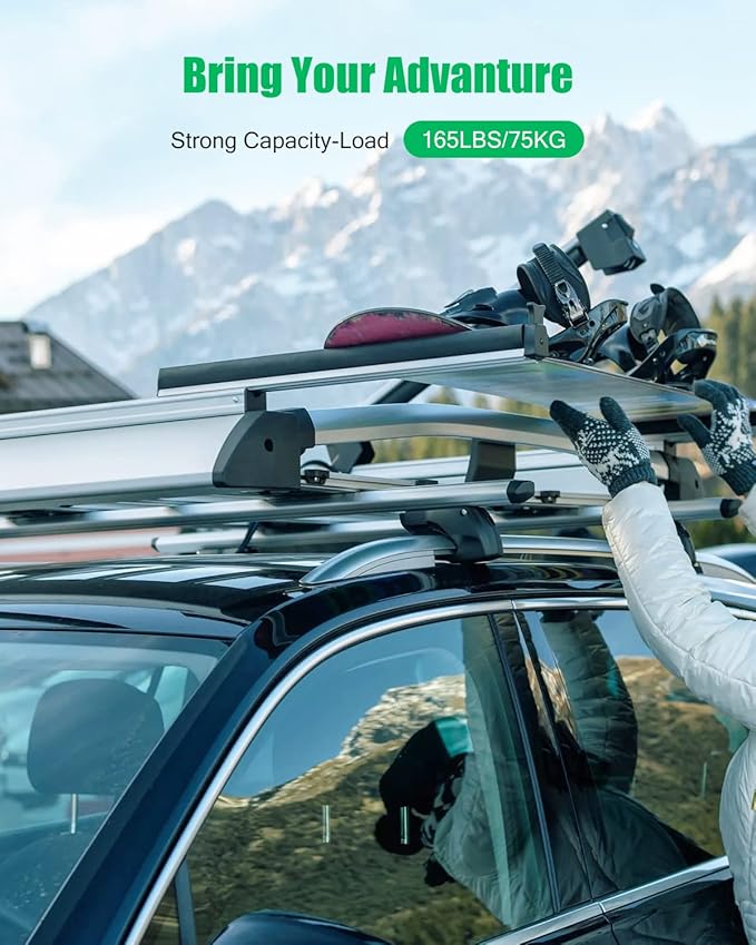Scitoo Roof Rack Cross Bars Side Rails Baggage Carrier for Toyota RAV4 2013-2018 Silver 2 Pcs Roof Top Rack Luggage Carrier