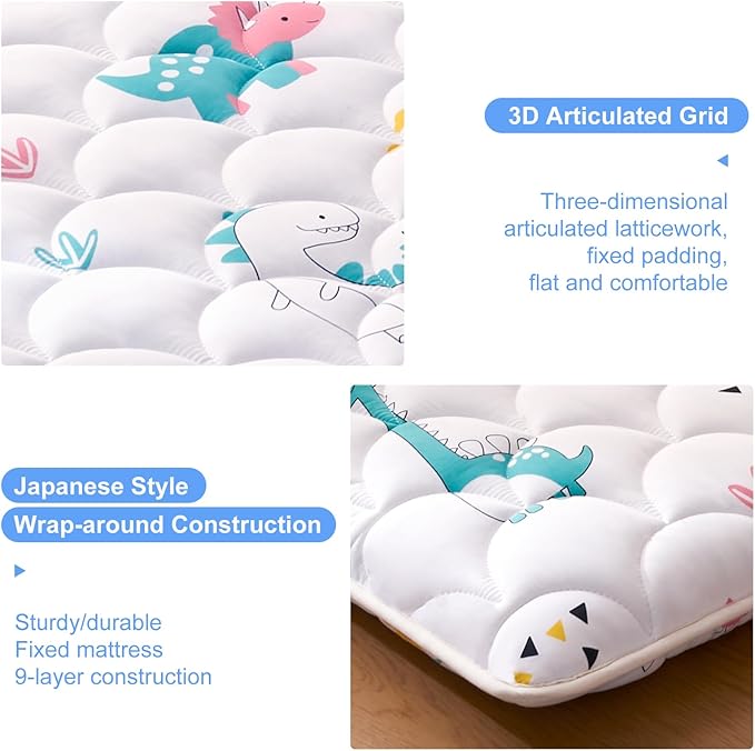 jzbearapt Premium Foam Japanese Floor Mattress Futon Mattress,100% High Density Comfortable Foam, Thicken Tatami Mat Sleeping Pad, Ideal for Comfort and Support, Queen (80" X 60")