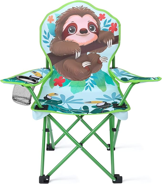 KABOER Kids Outdoor Folding Lawn and Camping Chair with Cup Holder and Carrying Bag, Children's Camping Chairs