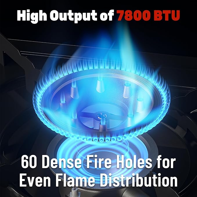 7800 BTU Dual Fuel Camp Stove, Butane or Propane Portable Stove for Camping, Lightweight Portable Camping Stove, Propane Adapter Hose and Carrying Case Included
