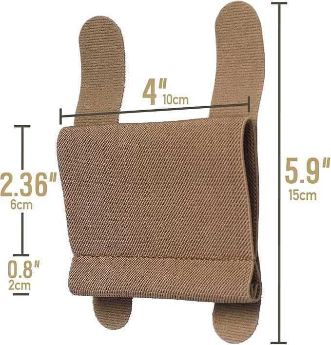 LIVANS Tourniquet Holder TQ Sleeve, Elastic Tourniquet Holder for Duty Belt Tactical Retention Band TQ Pouch Horizontal Battle Belt Accessories Survival Gear