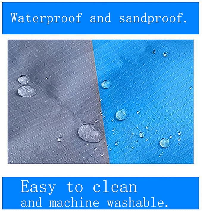 Beach Blanket Sandproof Waterproof 79" x 55", Portable Picnic Mat Mat, Sand Free Quick Drying Camping Blanket, Lightweight Beach Essentials for Picnic & Travel