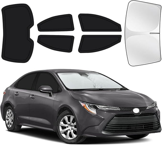 for Toyota Corolla 2020-2024 Car Window Shades, 6pcs Privacy Sun Shade Set for Front Windshield Side and Rear Windows, Full Window Covers Keeps Vehicle Cool for Camping Napping