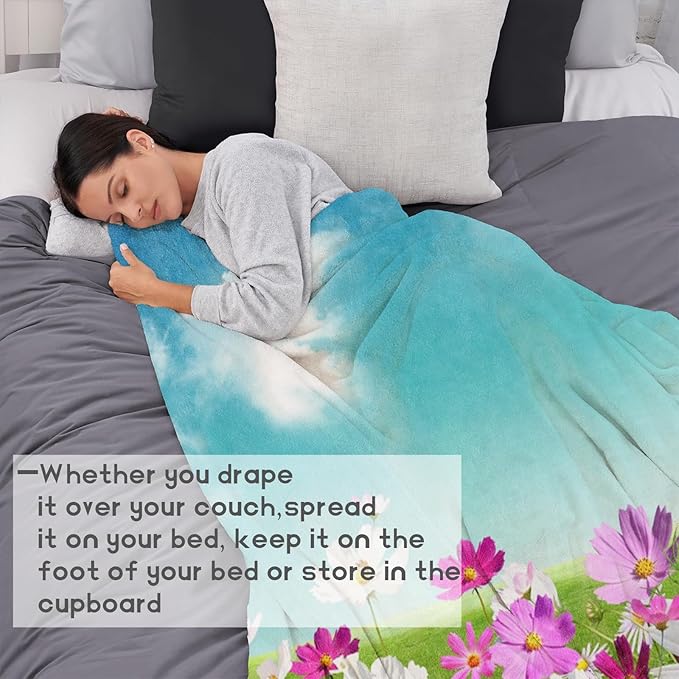 Vintage Book Fleece Blanket - 40x50in Colorful Flower Retro Throw Blankets,Soft Cozy Lightweight, Ideal for Living Room Home Rustic Decor and Kids Women Girls Spring Gifts