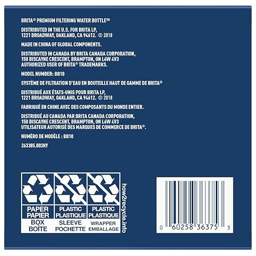 Brita 26 Ounce Premium Filtering Water Bottle with Filter - BPA Free - Night Sky