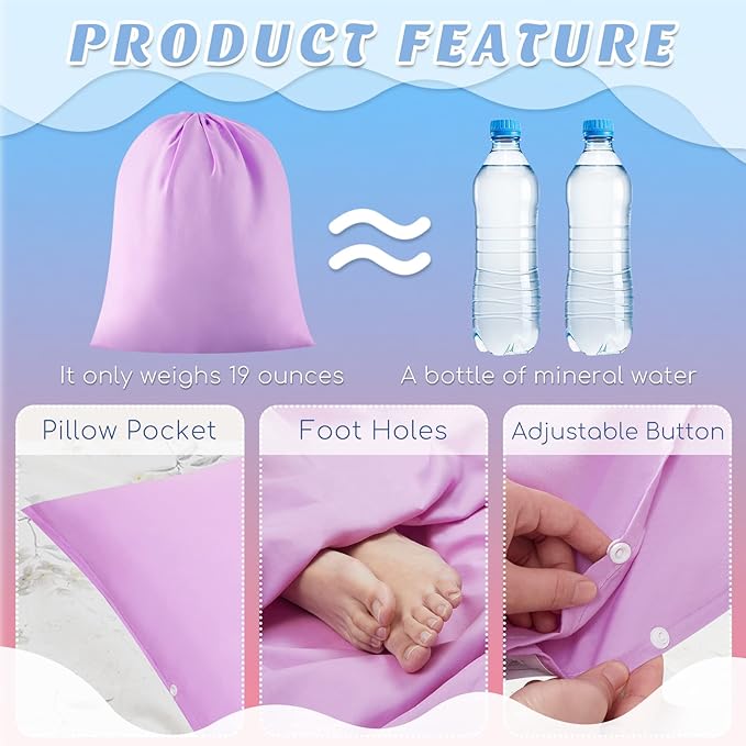 Irenare Self Tan Sleep Sack Reusable Body Self Tanners Lightweight Breathable Tanning Sleeping Sac for Bed Travel Sleeping Bag