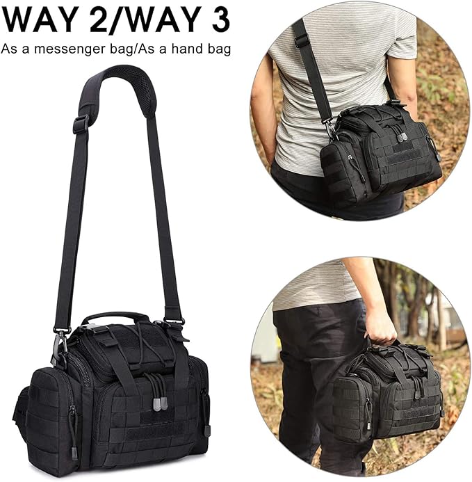 G4Free Outdoor Travel Waist Pack Hiking Fanny Pack Tactical bag Fishing Tackles Black
