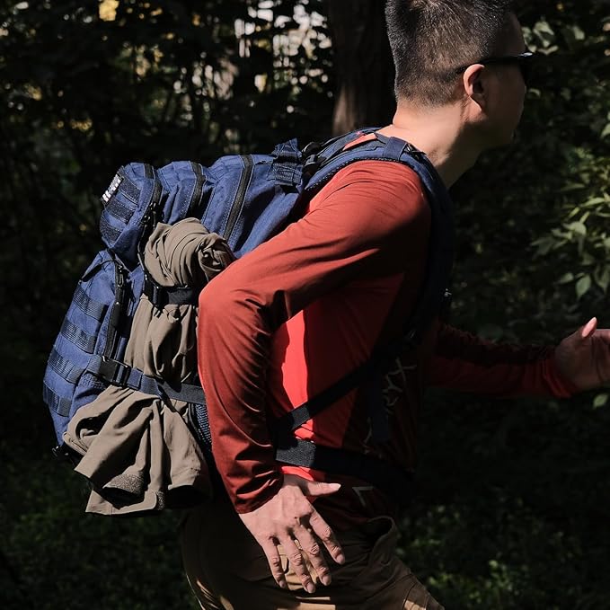 45L Tactical Backpack for Men Women, Military Assault Pack with MOLLE, Large 3 Day Bug Out Bag for Hiking Camping