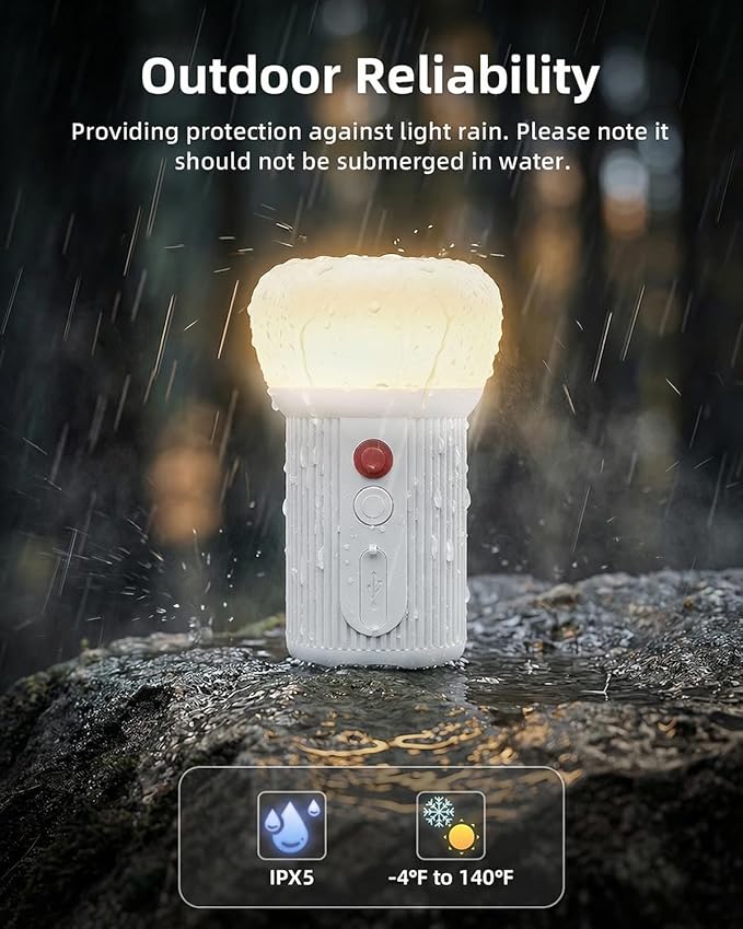 LED Rechargeable Camping Lantern with Hook - 6000mAh Emergency Outdoor Camping Lights, IPX5 Water Resistant Portable Tent Lights for Camping Hiking, Backpacking, Fishing, Outages (White 2pack)