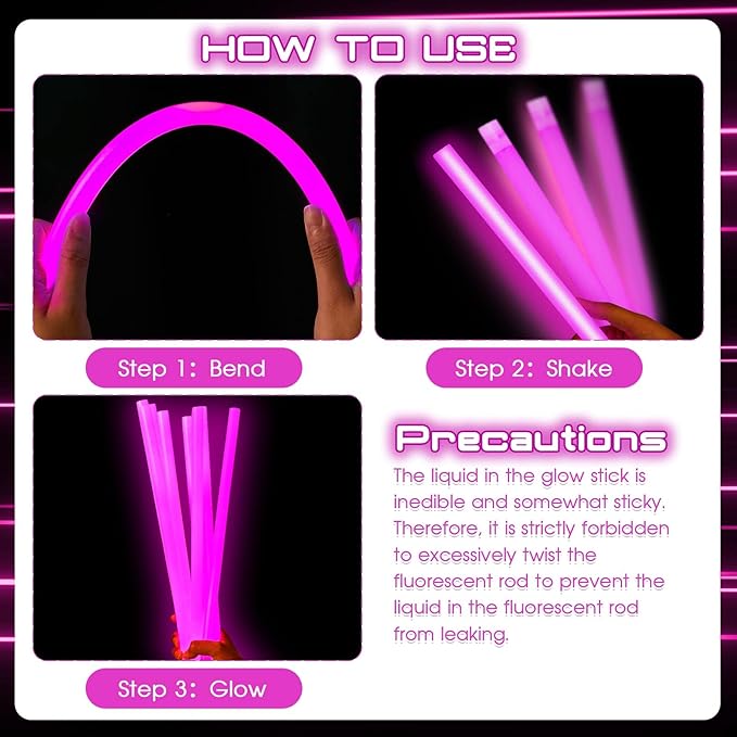 Lewtemi 10 Pcs Large Glow Sticks Big Giant Jumbo Halloween Christmas Emergency Light Stick for Camping Accessories, Survival Kit