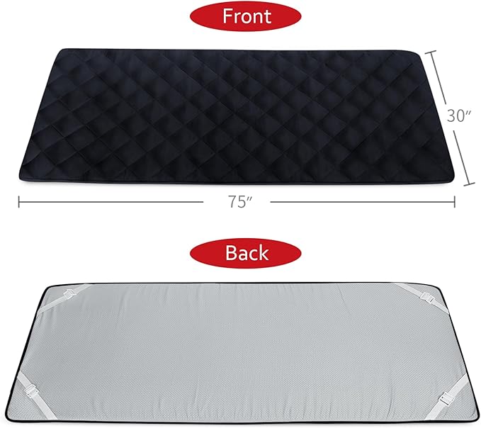 Quilted Foam Mattress Topper Pad, Non-Slip Super Soft Comfortable 75"x30", Cool Sleeping Pad for Camp Cot/RV Bunk/Narrow Twin Beds