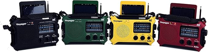 Kaito KA500L 4-Way Powered Emergency AM/FM/SW NOAA Weather Alert Radio with Solar,Dynamo Crank,Flashlight