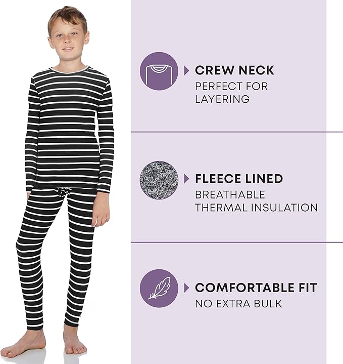 Rocky Thermal Underwear for Kids, Boys Thermals, Long Johns Underwear, Base Layer for Cold Weather/Skiing