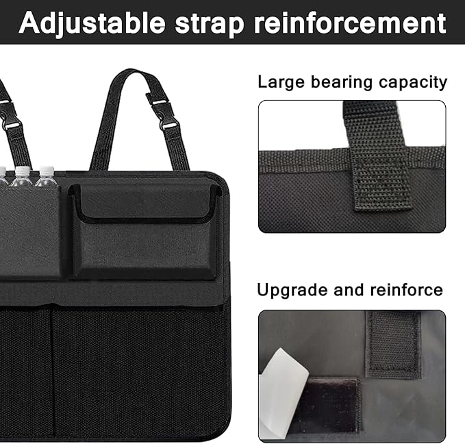 Snuopfy Car Trunk Organizer and Storage, Backseat Hanging Organizer for SUV, Truck, MPV,Van Collapsible Cargo Storage Bag with 7 Pockets, Car Interior Accessories for Men and Women