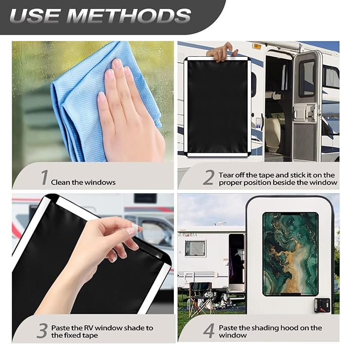 Green Marble Rv Door Window Shade Cover, Rv Blackout Curtains with Uv Protection, Cover Camper Door Window Shade