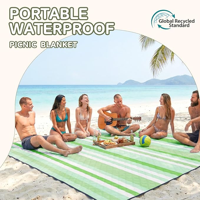 Genovega Waterproof Beach Blanket Picnic Outdoor Mat Rug Adult Women Her Sister Mom Gf Girlfriend Aunt Auntie Titi Best Friend Friendship Bestie Wife Daughter in Law Lady Happy Birthday Cool Unique