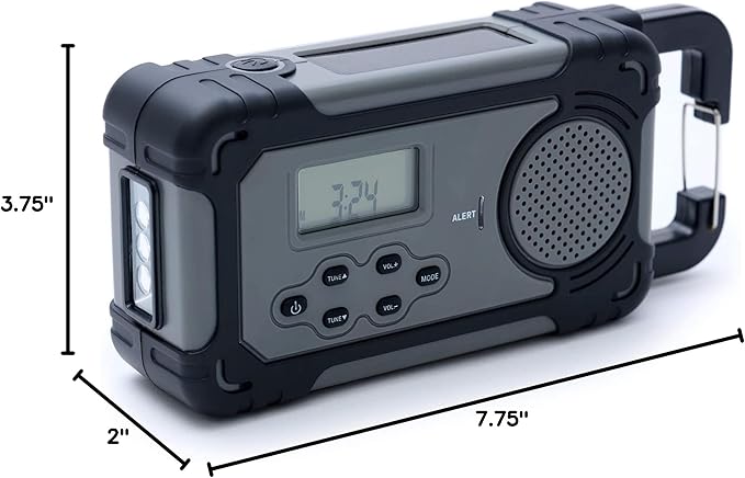 4Patriots Liberty Band Emergency Solar Radio: NOAA Weather Radio with Solar Panel & Power Bank
