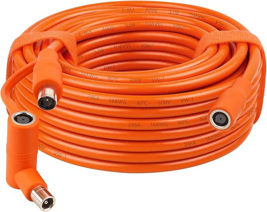 MOOKEERF 14AWG DC 8mm Extension Cable for Solar Panel 40FT,DC7909 Solar Panel Cable Female to Male with DC8020 Male Adapter Compatible with Aker,GZ Yeti,BLUETT,Jackery Portable Power Station - 40 Foot