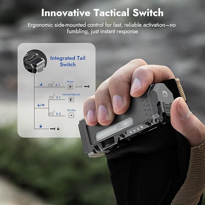 WUBEN X4 EDC Compact Flashlight with RGB Light, 1500 Lumens Mini Flashlight with Tactical Switch and Magnetic, IP65 Portable Pocket Clip USB C Flash Light for Camping, Checking, Emergencies