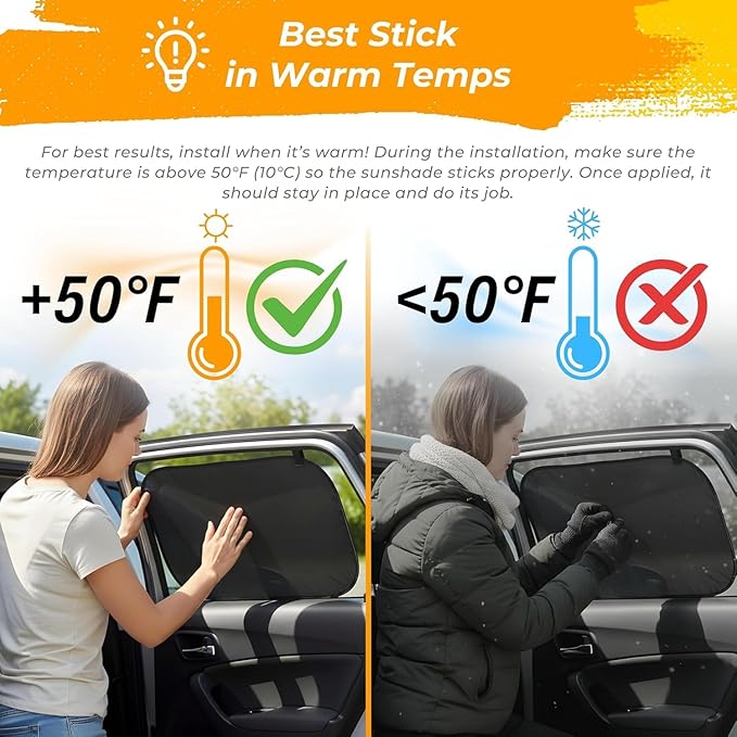CARAMAZ Car Window Shade for Baby with Certified UV-Protection 2 Pack - 21"x14"
