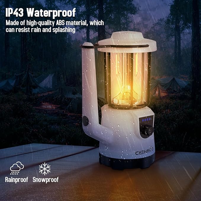 Rechargeable Flashlight Lantern 2-in-1 LED Handheld Flashlight with Lantern and Spotlight Modes - Perfect for Power Outages, Camping, Hiking, Emergency, and Home Use