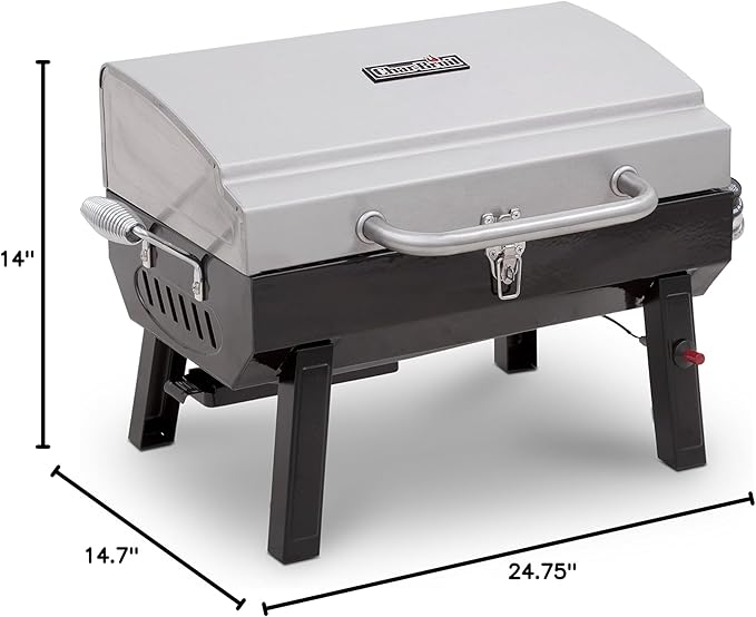 Charbroil 1-Burner Portable Gas Grill, Stainless Steel - 465640214