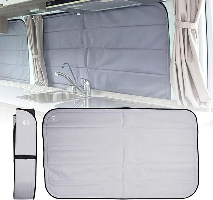 Living in a Bubble Insulated Blackout Mid Right Side Window Cover for Mercedes Sprinter Van Year 2007-2026 170" Length LWB & XLWB, NCV3 & VS30 (Bare Metal Frame)