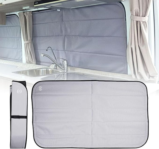 Living in a Bubble Insulated Blackout Mid Right Side Window Cover for Mercedes Sprinter Van Year 2007-2026 170" Length LWB & XLWB, NCV3 & VS30 (Bare Metal Frame)