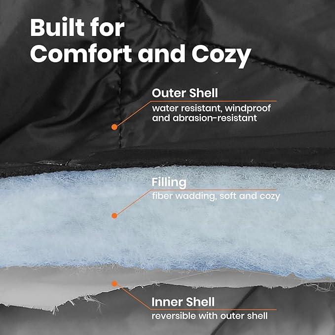 Ultralight Puffy Blanket, Outdoor Camping Blanket, Water-Resistant and Packable, Great for Camping, Stadium, Traveling, Backpacking, Picnic and Beach. 79"x55". Black.
