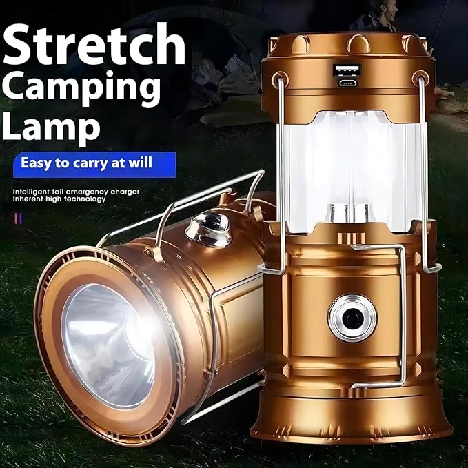 4PCS Portable Solar Rechargeable LED Camping Light,with USB Charging Port,Suitable for Hiking,Night Fishing,Emergency Use