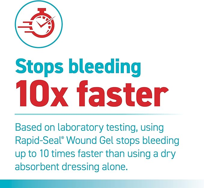 Rapid-Seal Wound Gel (2 Tubes) | Stops Bleeding in Seconds | Ideal for Cuts, Scrapes and Razor Nicks for Emergency First Aid Supplies