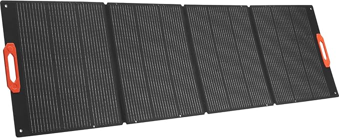 VEVOR 300W Foldable Monocrystalline Solar Panel, 23% High-Efficiency Portable Mono Solar Panel Charger with MC4 Output & 10-in-1 DC Adapters, IP67 Waterproof for Power Stations, Camping, Hiking Trips
