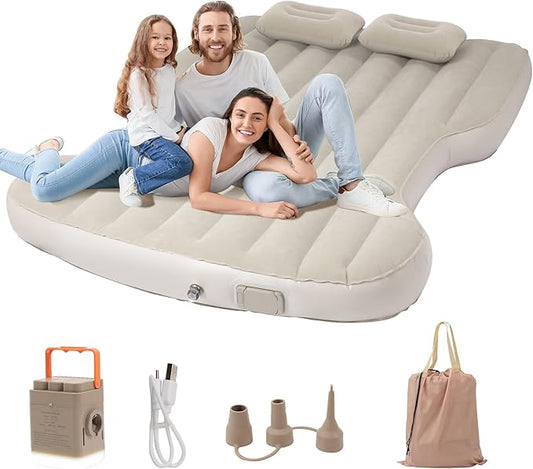 for Tesla Model Y Air Mattress, Self Inflating Car Camping Mattress with Wireless Charging Air Pump, 2 Pillows, Storage Bag, Sleeping Mat for Tesla Model Y Accessories 2020-2024 2025