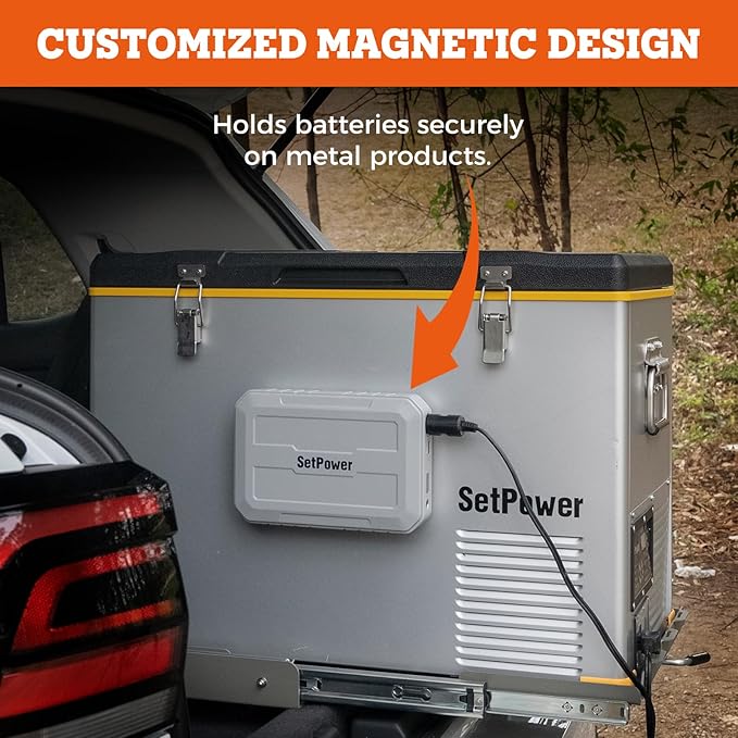 Setpower PG216Wh Portable Power Station,Magnetic Power Bank,Outdoor Generator for SetPower 12V Refrigerator PT35/PT45/PT55/RV45S Home Backup Outdoor Emergency RV Van Hunting