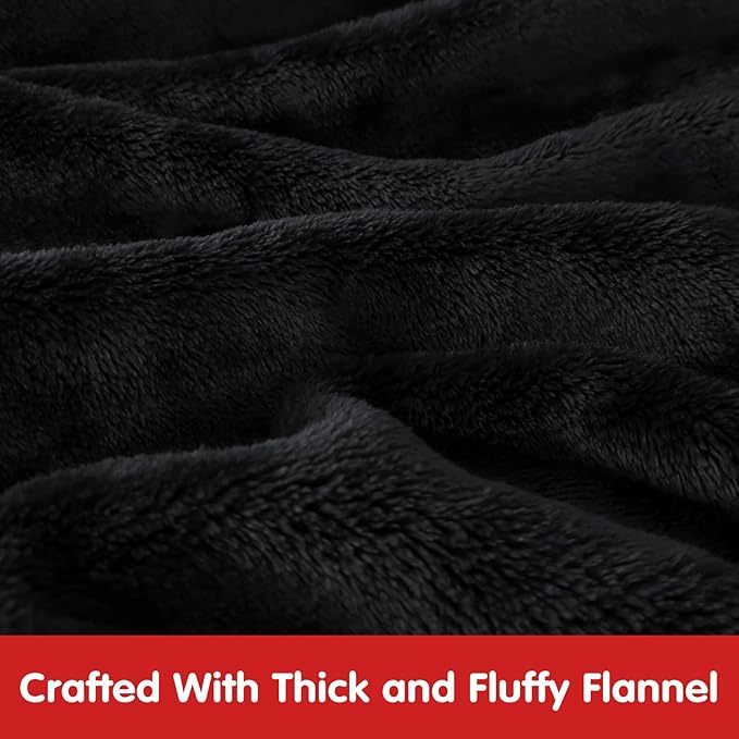 Waitu Wearable Blanket for Kids, Cozy Wearable Blanket Hoodie for Teens Girls Boys, Warm Blanket Sweatshirt Gift for Teenage, Hoodie Blanket with Sleeves and Giant Pocket - Black