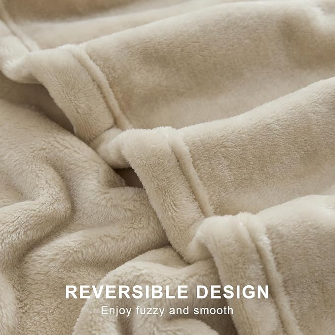 Hansleep Fleece Blanket Twin Size Taupe, Soft Cozy Twin Blanket, Fuzzy Flannel Blanket for Bed, Sofa, Couch, Travel, Camping, Taupe, 60x80 Inches