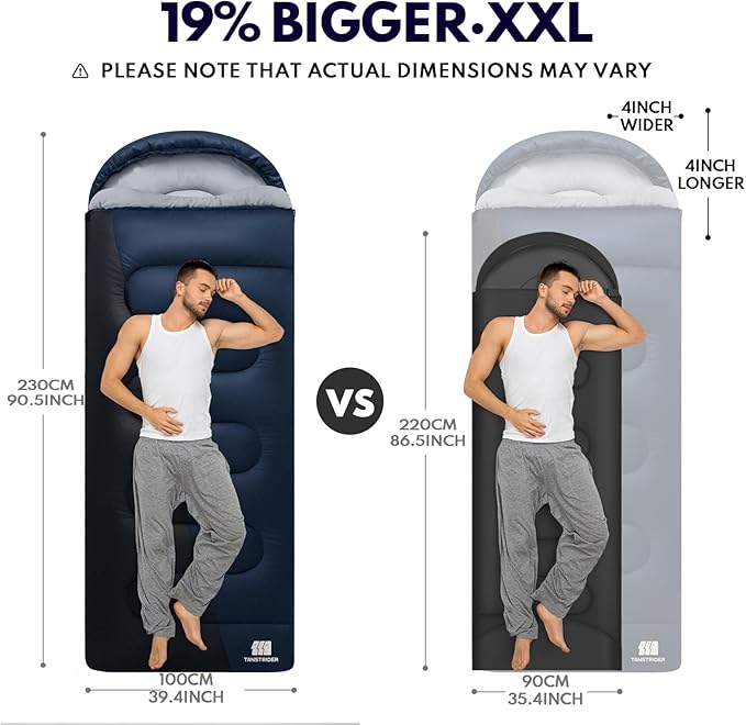 Sleeping Bags for Adults Cold Weather & Warm,Backpacking Camping Sleeping Bag for Tall Girls Boys,Lightweight,Compact,Waterproof Camping Gear for Traveling,Hiking,Hotel,Outdoor & Indoor