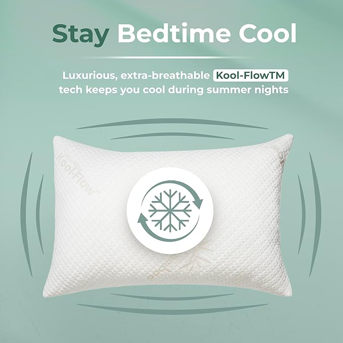 Snuggle-Pedic Queen Shredded Memory Foam Bed Pillow - Ergonomic Design with Cooling Airflow Cover - Custom Support for Side Sleepers, Pregnancy Relief Recovery Comfort & Dorm Essentials - USA Quality