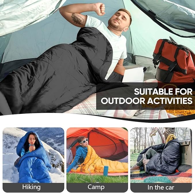 OBTANIM Sleeping Bags Portable Waterproof Camping Sleeping Bag for Adults Kids 4 Seasons Cold Weather or Warm Backpacking Hiking Travel Indoor Outdoor Use