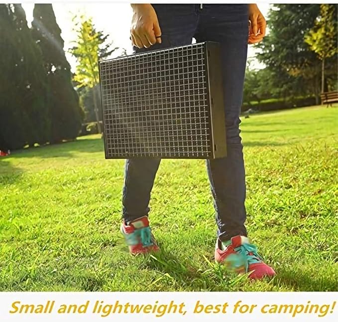 BBQ Charcoal Grill, Barbecue Grills Folding Portable Lightweight Small Barbecue Grill Tools For Outdoor Grilling Cooking Camping Hiking Picnics Tailgating Backpacking Party Father's Day Gift