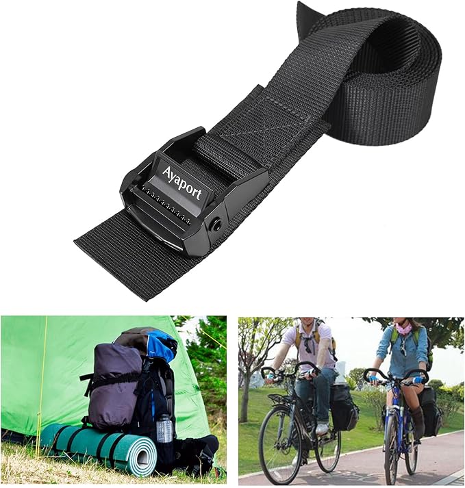 Ayaport 1.5 inches 8feet Cam Buckle Tie Down Lashing Straps with Adjustable Buckle 4 pcs