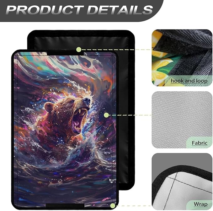 RV Accessories Bear Roar Door Window Shade Foldable for Inside, Blackout Shades RV Blinds, Blackout Screen Door Protector for Camper