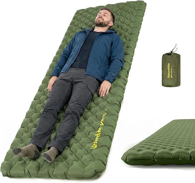 Naturehike Insulated Inflatable Sleeping Pad 27oz, 4.6R Ultralight Backpacking Sleeping Pad XL, NKTR™ AIR Lightweight Sleeping Mat for Camping, Hiking