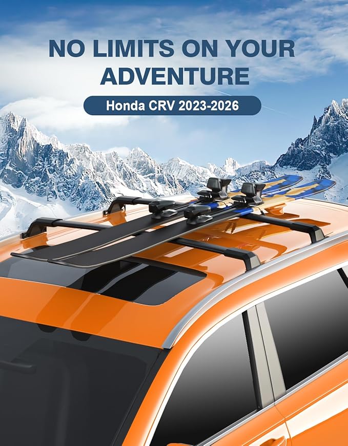 220lbs Roof Rack Cross Bars Compatible with 2023-2026 Honda CRV CR-V & CRV Sport Hybrid, All-Metal Heavy Duty Aluminum Crossbar Luggage Racks Roof Rails Rooftop Carrier Cargo Black